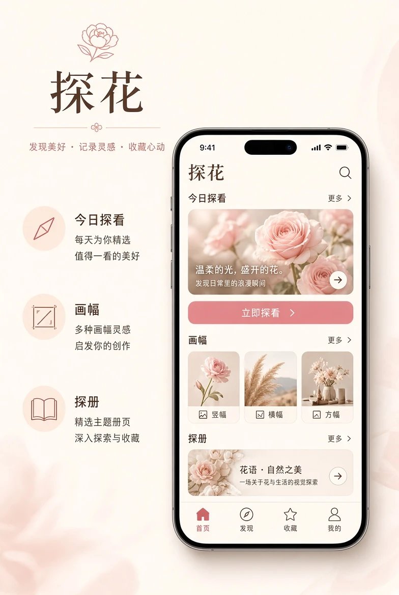 探花移动端界面示意